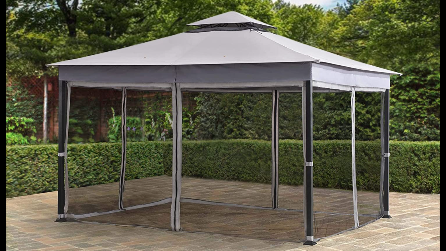 Original Replacement Canopy for Allen+Roth Easy Up Gazebo (10X12 Ft) L-GZ472PST-I Sold at Lowe's, Light Grey