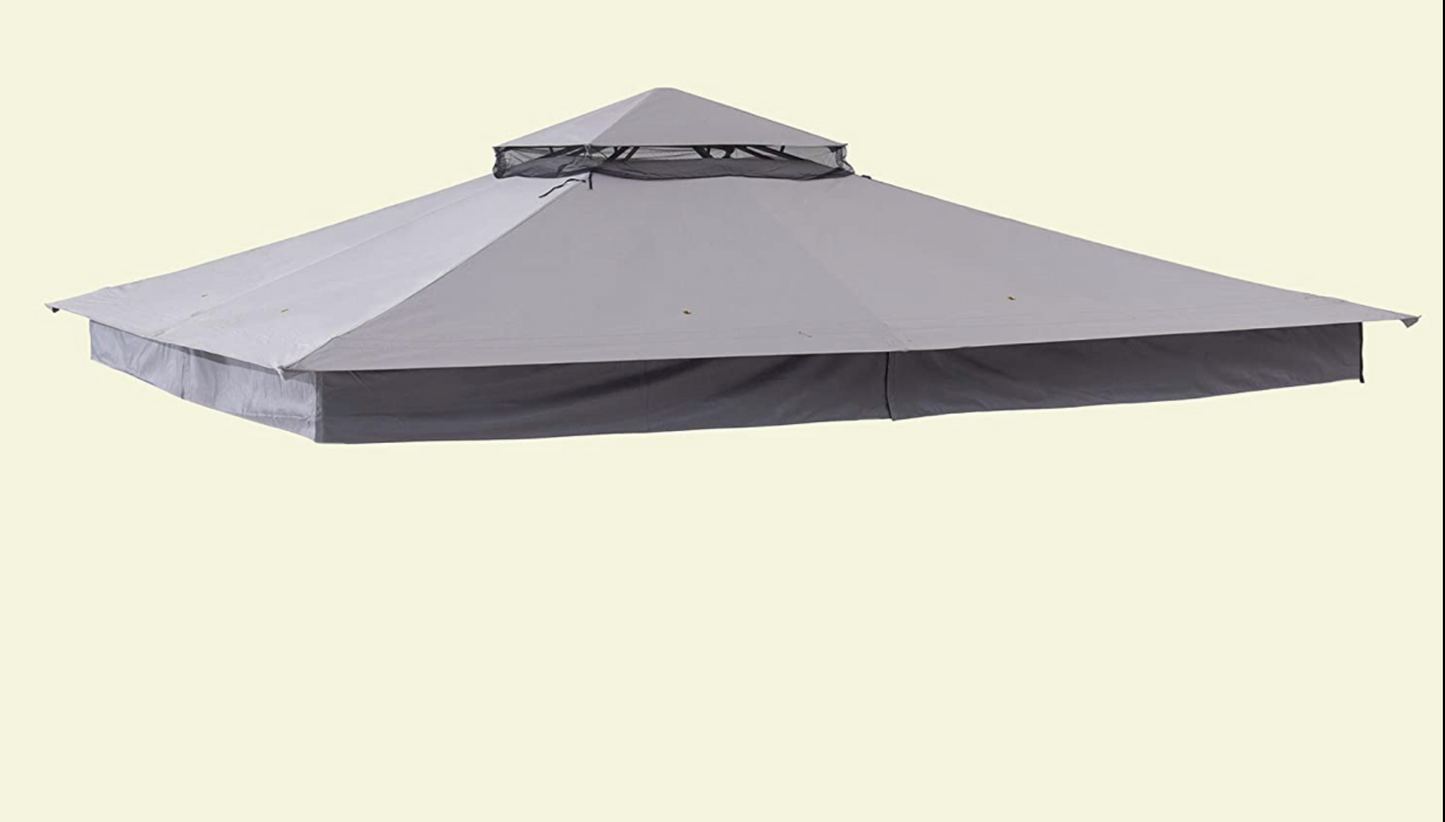 Sunjoy Original Replacement Canopy for A+R Easy Up Gazebo (10X12 Ft) L-GZ472PST-I Sold at Lowe's, Light Grey