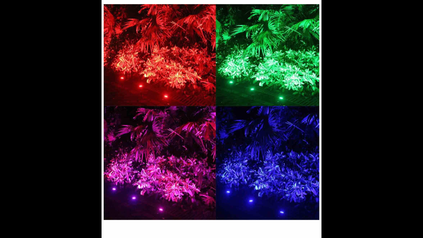 Landscape Lighting 6W RGB Remote Control LED Landscape Lights 12V  Waterproof Color-Changing Decorative Lights for Indoors Outdoors(8 Pack)