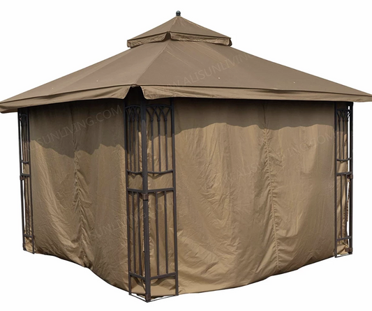 Gazebo curtain 10x10 4 walls with zipper New Years Flash Sale