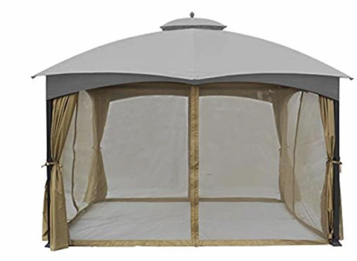 Lowes Allen and Roth 10 X 12 GF12S004B & GF12S004B1 Gazebo Refresh Bundle Canopy,Bug Screen,Curtain All in one Package