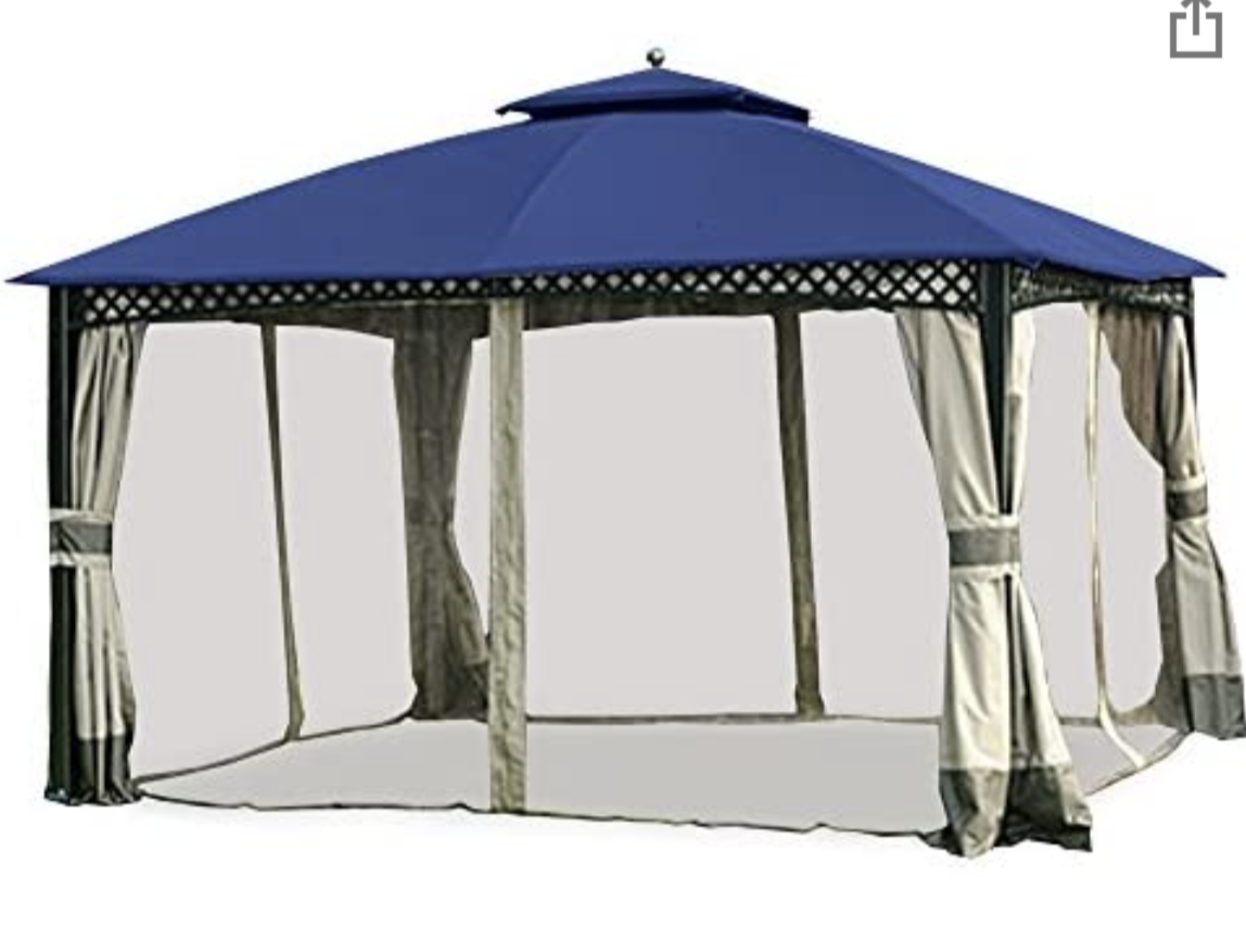 Big Lots Windsor Replacement Canopy for L-GZ717PST-C The Windsor Gazebo - Riplock 350 - True Navy