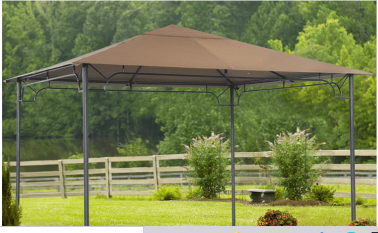 Sunjoy Beige Replacement Canopy For Gazebo (10X10 Ft) L-GZ136PST-8F Sold At ACE