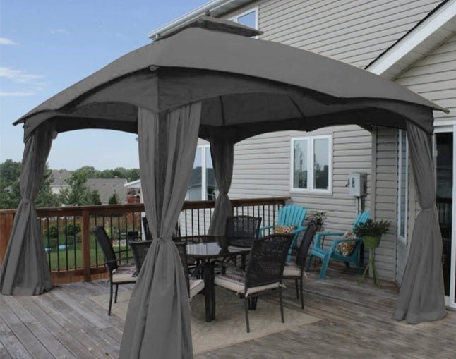 Lowes Allen and Roth 10 x 12 Gazebo GRAY universal Privacy Curtains TPGAZ2303F
