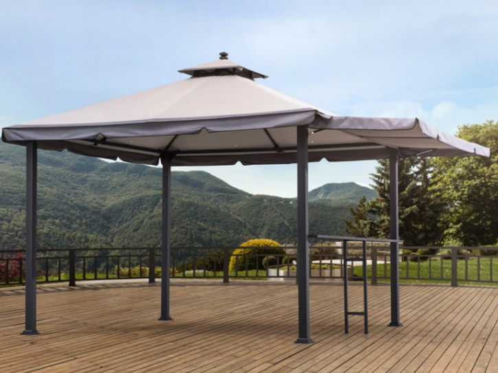 Sunjoy Beige Replacement Canopy (Deluxe Version) For Gazebo With Awning (10X10 Ft) L-GZ1023PST-A Sold At Menards