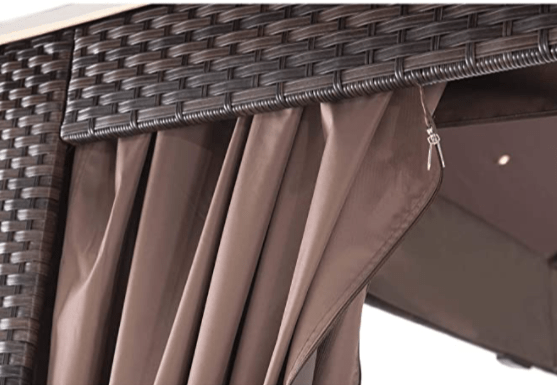 Original Replacement Curtain for Riviera Gazebo (10X12 Ft) L-GZ815PST Sold at BigLots, Khaki