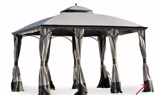 Original Replacement Dark Gray Canopy for Somerset Gazebo (10X12 Ft) Six Leg Sold at BigLots, Dark Grey