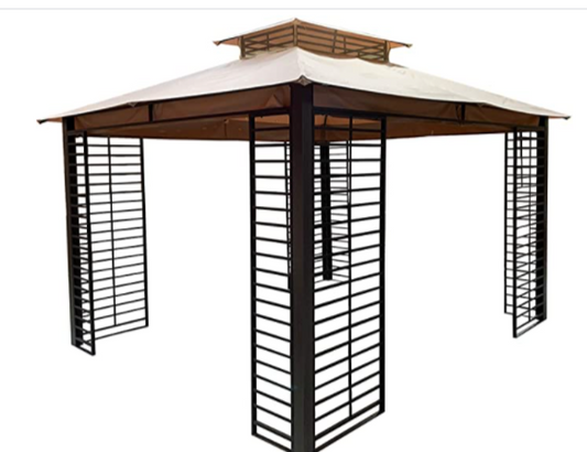 Replacement Canopy and Vent Cover Set for Lowes Garden Box 11x13 Gazebo - Riplock 350 L-GZ878pst