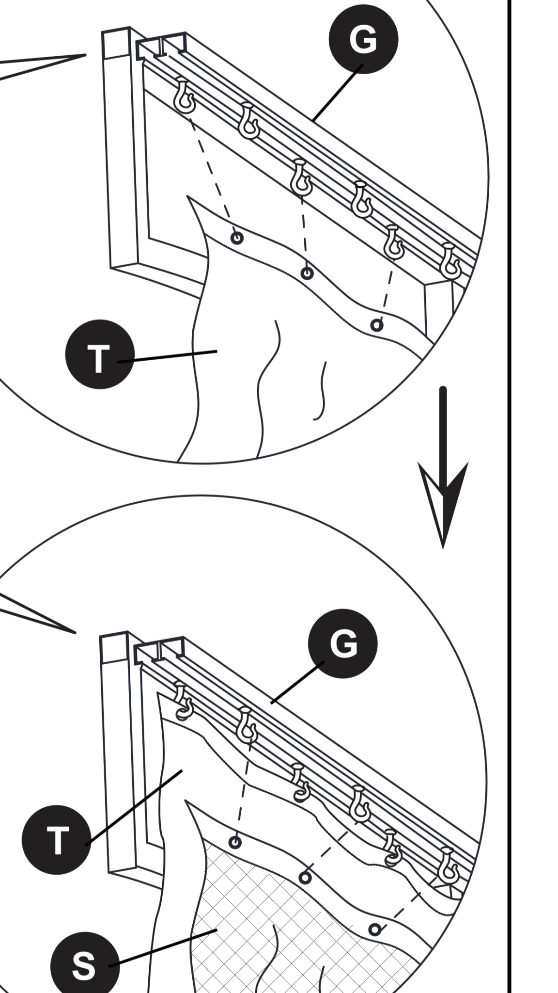Plastic Slide J Hooks for Gazebo Curtains/Mosquito Netting/The Track of Lowe's Allen roth #GF-12S004B,TPGAZ1-002 Gazebo - Quantity of 36
