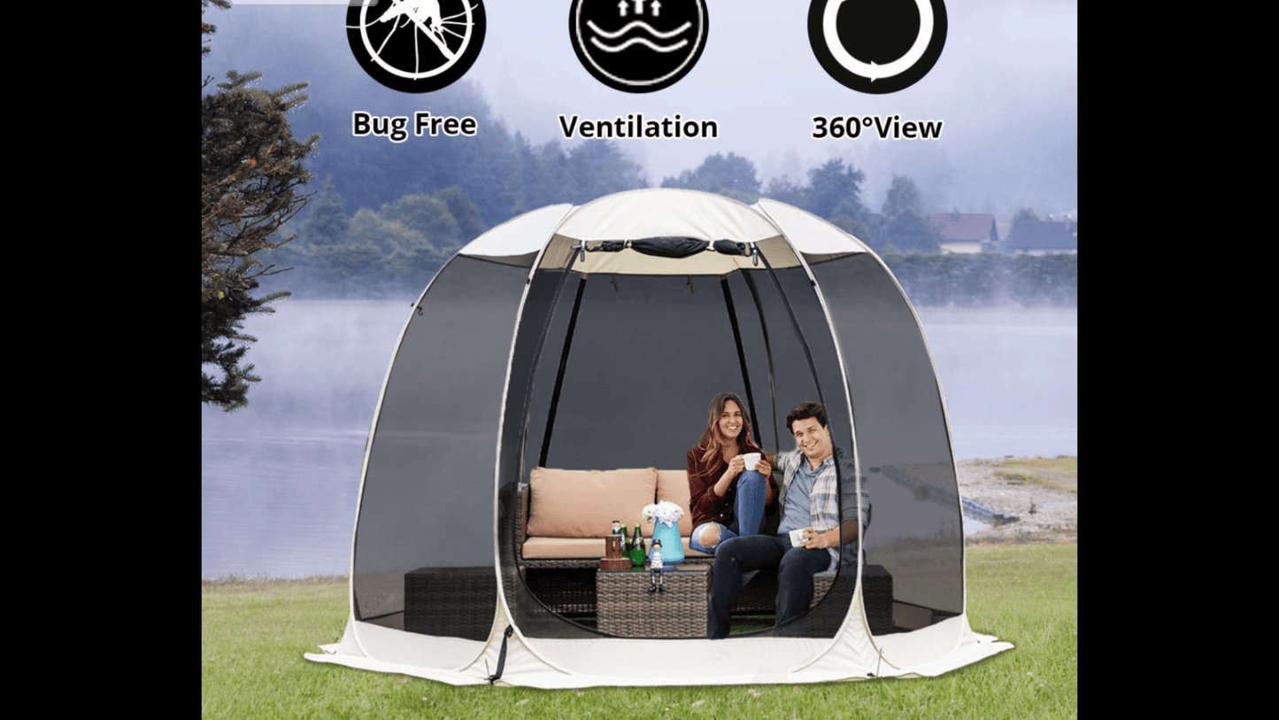 Pop Up Screen House Room 6-8 person Sun Shade Shelter Mesh Walls