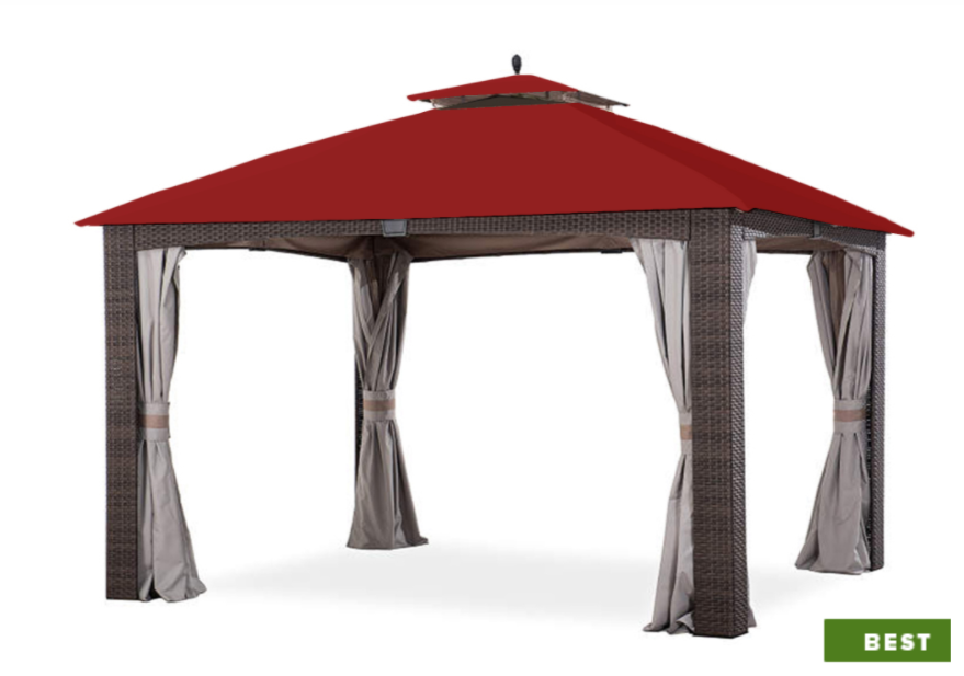 Replacement Canopy Riplock 350  for The Augusta Gazebo L-GZ1190PST - RED