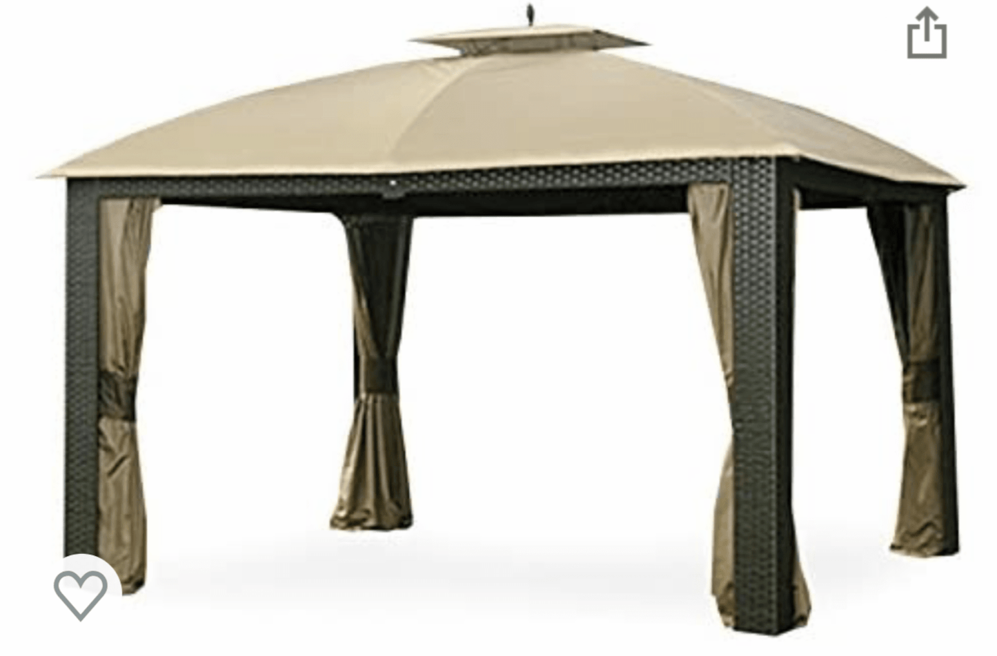 Refresh Kit Replacement Canopy Curtain Mosquito Net for The Domed Gazebo L-GZ36518 10x12 Wicker Gazebo L-GZ815PST- Standard 350 - Beige