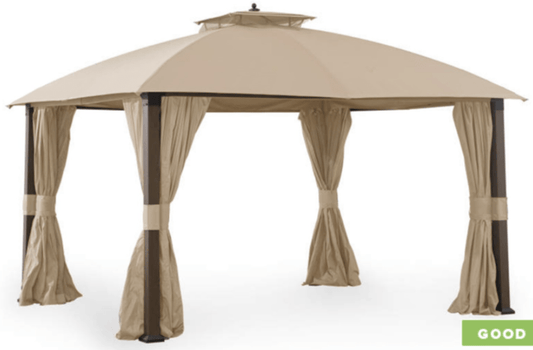 Replacement  Canopy and Vent Cover for Legacy Broyhill Eagle Brooke and Ashford Gazebo - RipLock 350 - Beige