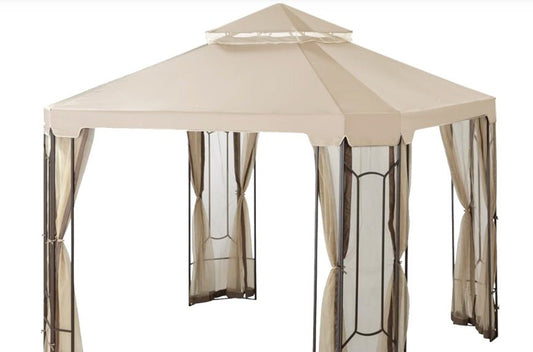 Replacement Mosquito netting  for The Coleville Gazebo 10x10 - Riplock 350 - Beige