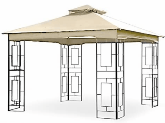 Replacement  Canopy for The Garden Treasures Geo Gazebo L-GZ724PST-B- Riplock 350 -Beige