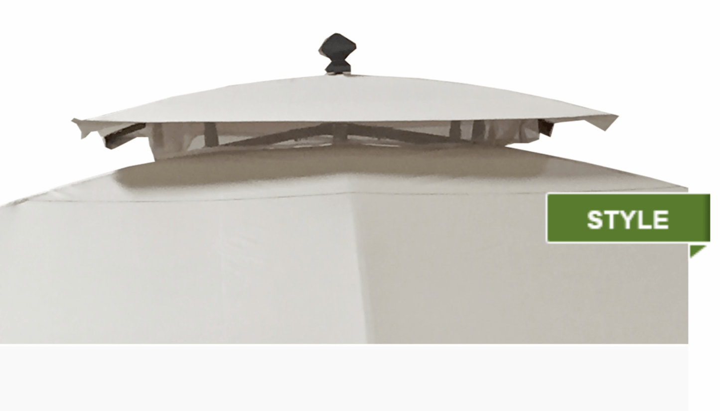 Replacement Canopy hfor AR Wicker Gazebo - 350 - Beige L-GZ815PCO-F Lowe's 740241