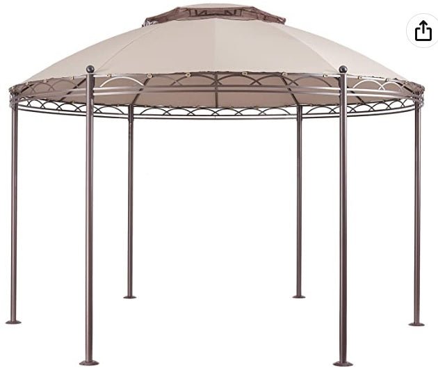 Replacement Canopy Top Cover for Round Park Gazebo - RipLock 350