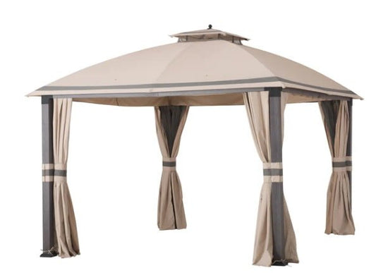 Replacement  Canopy & Vent Cover for Legacy Broyhill Brooke and Ashville Gazebo -Riplock 350 - Beige