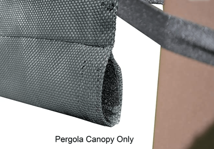 Replacement Sling Canopy (with Ties) for 10x10 FT Pergola #S-J-110 & TP15-048C (Charcoal) (Canopy TOP ONLY)