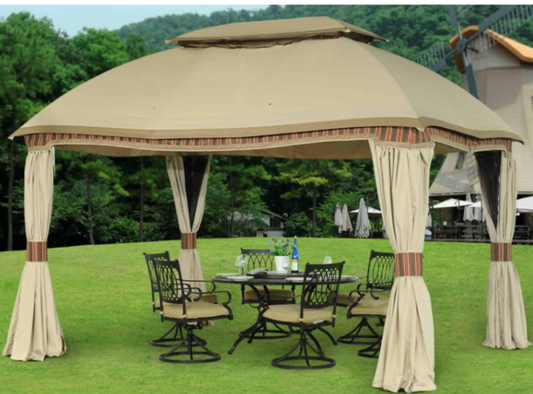 Sunjoy Beige Replacement Canopy For Domed Gazebo (10x13 FT) D-GZ822PCO Sold At Sam's Beige