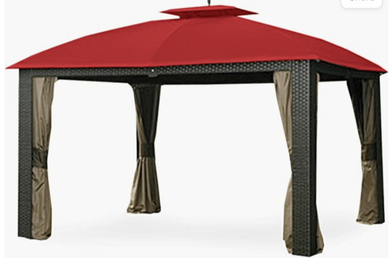 Sonoma Replacement Canopy for The Gazebo L-GZ815PST- Rip Lock 350 - RED