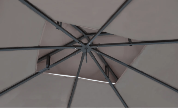 Sunjoy Khaki+Dark Brown+Capulet olive Replacement Canopy For Classic Scroll Gazebo (10X12 Ft) L-GZ288PST-4D Sold At Walmart CA