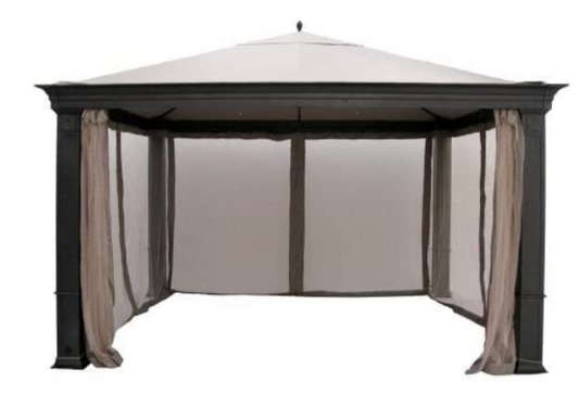 Replacement Canopy Top Cover for Tiverton Series 3 Gazebo - Riplock 350 - Beige