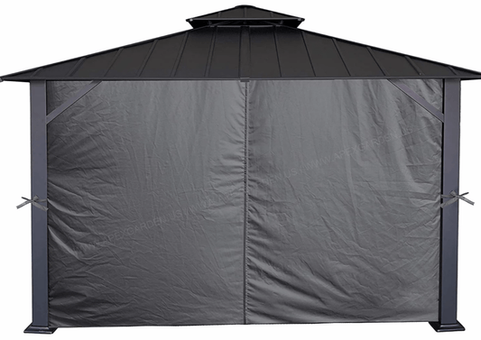 Universal 10 x 13 Replacement Curtain Grey all four curtains with snap rings