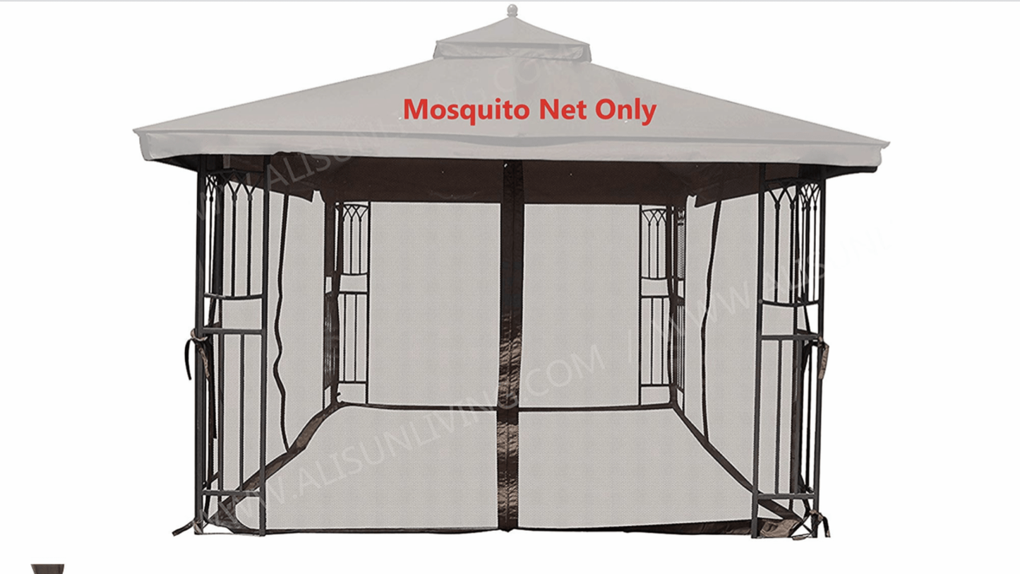 Universal 12' x 12' Gazebo Mosquito Netting (Brown)