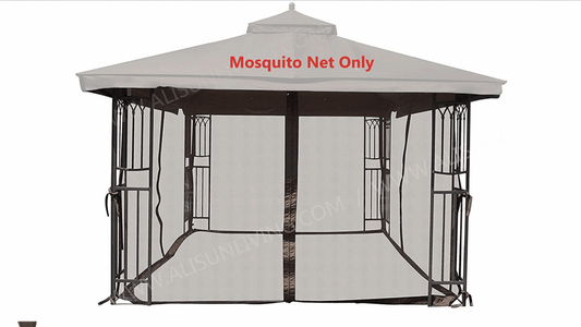 Universal 12' x 12' Gazebo Mosquito Netting (Brown)