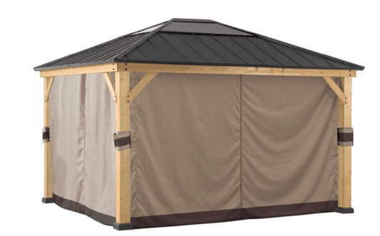 Universal Curtains for 11 ft. ×11 ft. Wood-Framed Gazebos