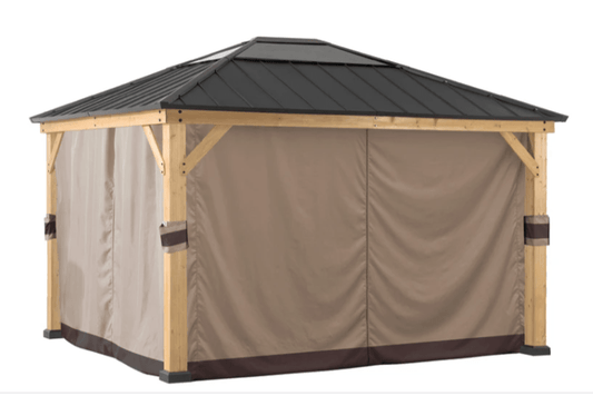 Universal Curtains & Netting for 10 ft. × 10 ft. Wood-Framed Gazebos