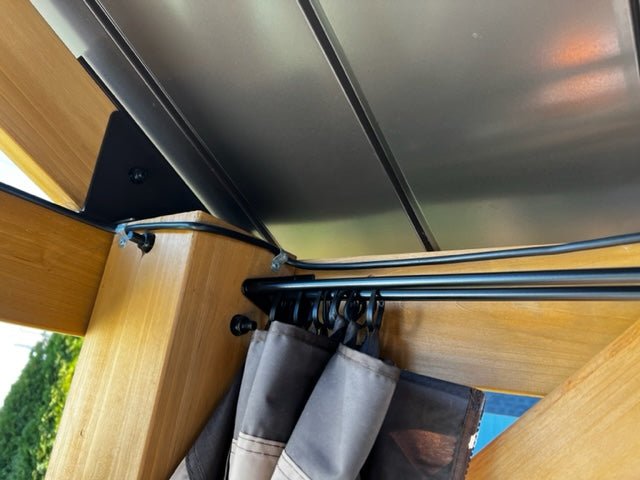 Universal Curtains & Screens w/Hanging Rods for 12 ft. × 14 ft. Wood-Framed Gazebos