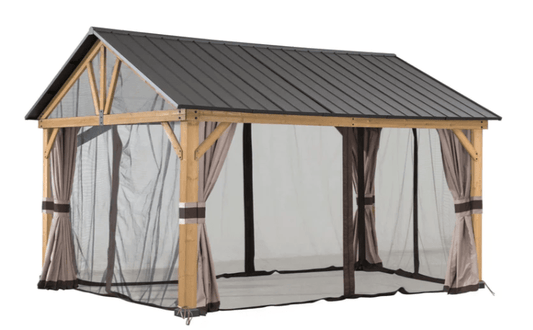 Universal Netting 10x10 Wood Framed Gazebos