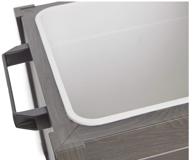 Wood Look 60-Quart Outdoor Rolling Cooler