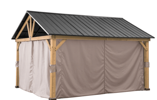 WOOD YARDESTRY OR SUNJOY GAZEBO DUAL NETTING AND CURTAIN RODS ( Rods Only) For 12 X14 GAZEBO