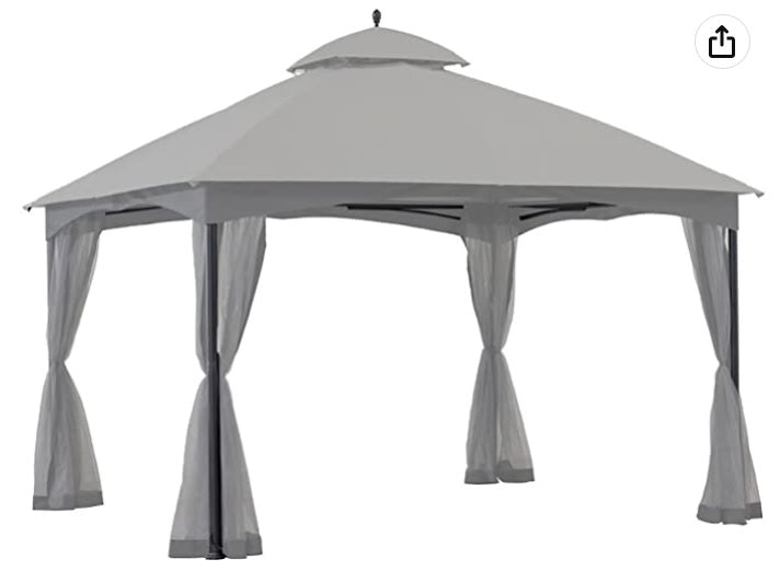 Replacement Canopy Top Cover Compatible with The A101012200 Gazebo - Riplock 350 - Slate Gray